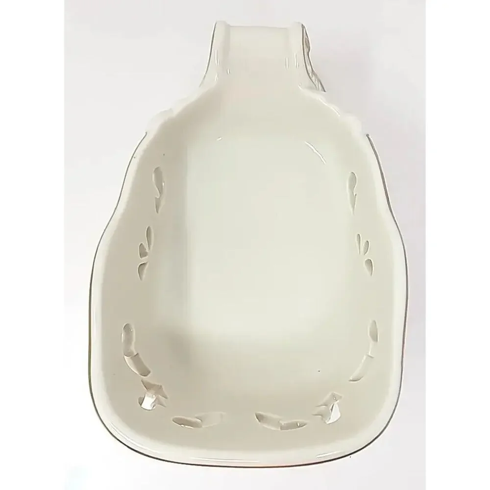 PartyLite‎ Holly Leaf Sleigh Candle Holder With Box P8C/P7663